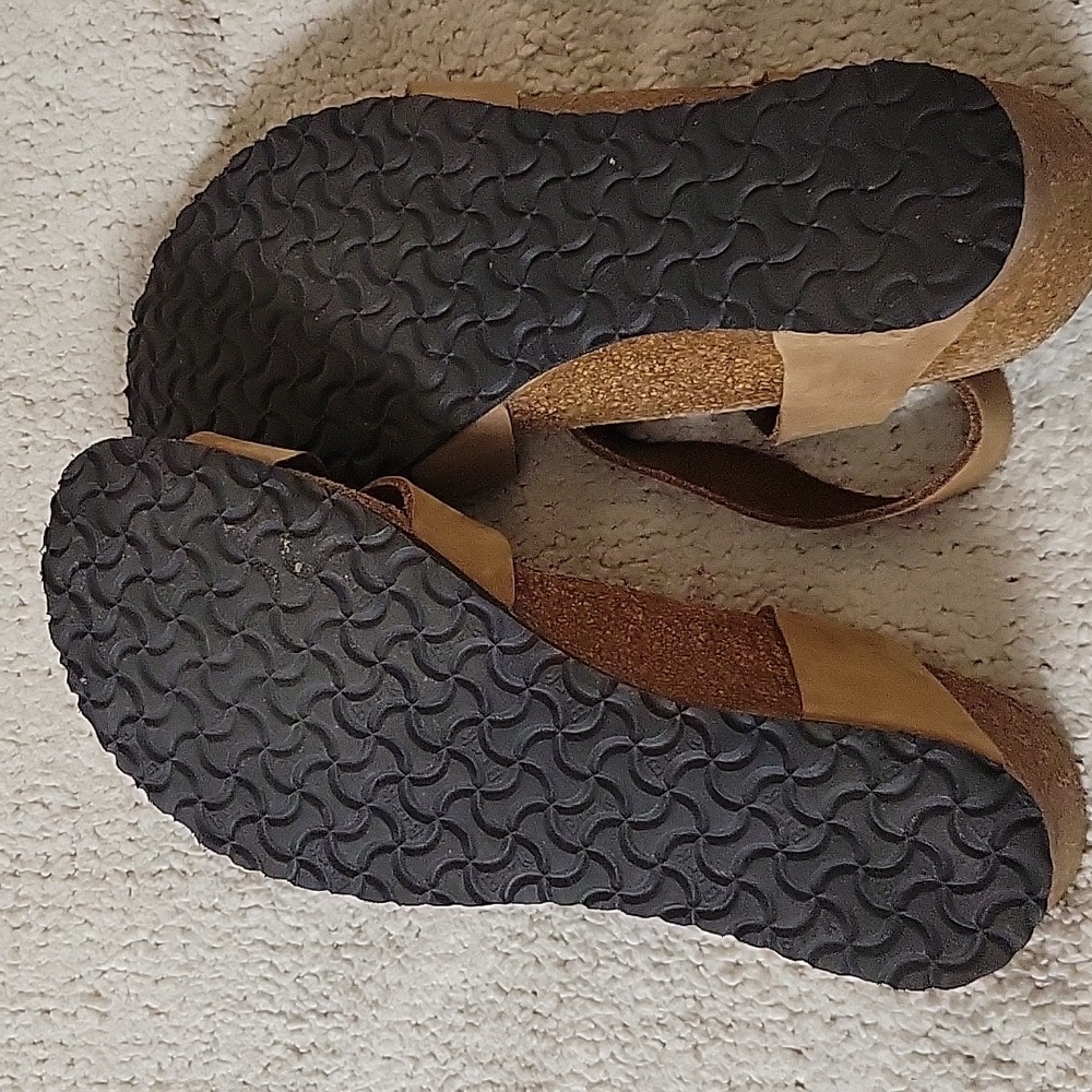 Papillio Women's Tan Strappy Comfort Sandals - Picture 4 of 6